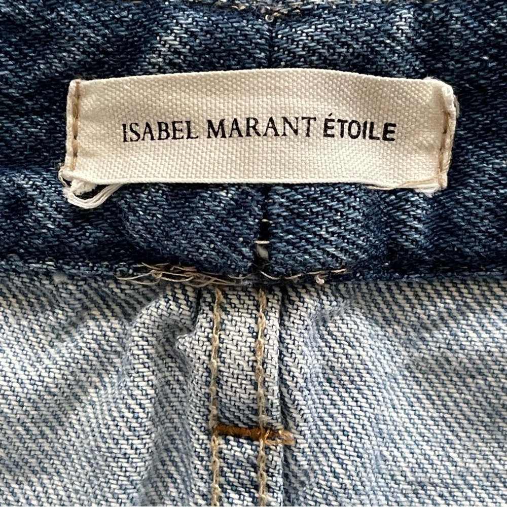 Isabel Marant Etoile Clancy Patchwork 2 Tone Deni… - image 8